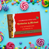 Einzigartiger Whimsical Brown Chocolate Funny Save The Date