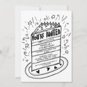 Einzigartiger Whimsical Fun Hand gezeichnet Geburt Einladung (Vorderseite)