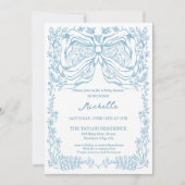 Einzigartiger Whimsical Hand Drawn Classic Baby Bo Einladung (Vorderseite)