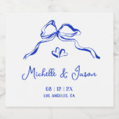 Einzigartiger Whimsical Quirky Hand Drawn French B Schaumweinetikett (Einzelnes Label)