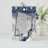 Einzigartiger Winter Ikabana Festive Vielen Dank RSVP Karte (Stehend Vorderseite)