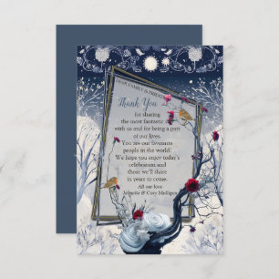 Einzigartiger Winter Ikabana Festive Vielen Dank RSVP Karte