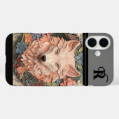 Einzigartiger Wolf und Blume-Monogramm Case-Mate iPhone Hülle (Rückseite (Horizontal))