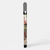 Einzigartiger Wolf und Blume-Monogramm iPhone Hülle (Linke Seite)