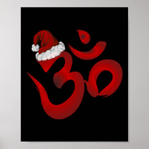 Einzigartiger Yogi Weihnachten Om Santa Hut Yoga-L Poster