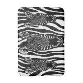 Einzigartiger Zebrakopf bei Zebra Print Badematte (Vorderseite Vertikal)
