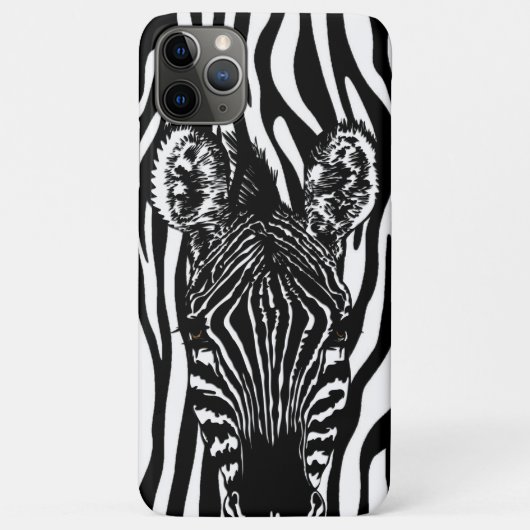 Einzigartiger Zebrakopf bei Zebra Print Case-Mate iPhone Hülle (Rückseite)