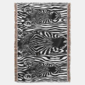 Einzigartiger Zebrakopf bei Zebra Print Decke (Vorderseite Vertikal)