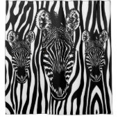 Einzigartiger Zebrakopf bei Zebra Print Duschvorhang (Vorderseite)