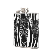 Einzigartiger Zebrakopf bei Zebra Print Flachmann (Links)