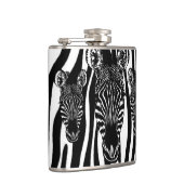 Einzigartiger Zebrakopf bei Zebra Print Flachmann (Rechts)
