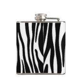 Einzigartiger Zebrakopf bei Zebra Print Flachmann (Rückseite)