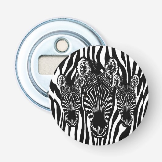 Einzigartiger Zebrakopf bei Zebra Print Flaschenöffner (Vorderseite)