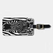 Einzigartiger Zebrakopf bei Zebra Print Gepäckanhänger (Vorderseite horizontal)