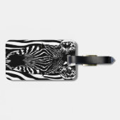 Einzigartiger Zebrakopf bei Zebra Print Gepäckanhänger (Rückseite horizontal)