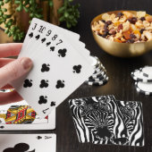 Einzigartiger Zebrakopf bei Zebra Print Spielkarten (In Situ)