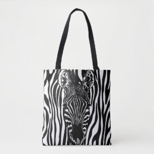 Einzigartiger Zebrakopf bei Zebra Print Tasche