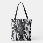 Einzigartiger Zebrakopf bei Zebra Print Tasche (Rückseite)