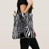 Einzigartiger Zebrakopf bei Zebra Print Tasche (Von Nahem)