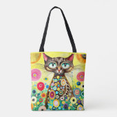 EINZIGARTIGER ZEICHN EINER KATZE FÜR BROWN UND GRO TASCHE (Rückseite)