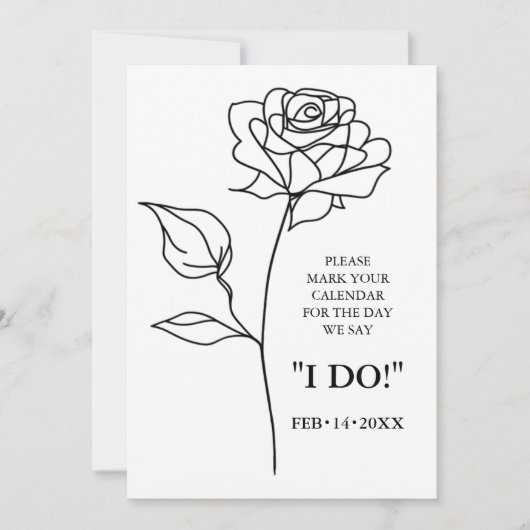 Einzigartiger zeitloser Blendenwert mit QR-Code Ge Save The Date (Vorderseite)