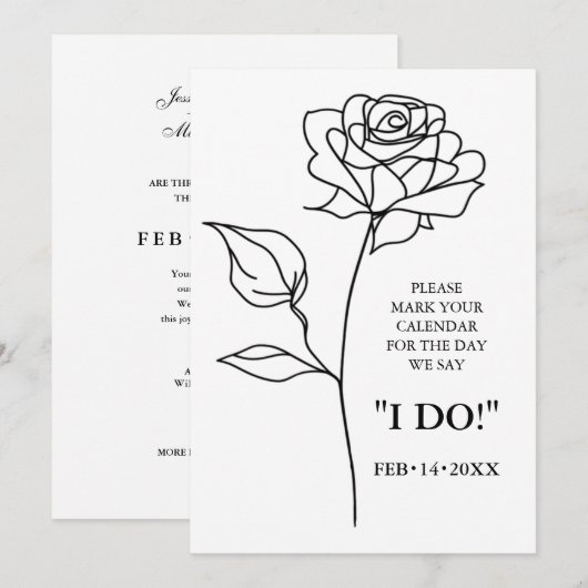 Einzigartiger zeitloser Blendenwert mit QR-Code Ge Save The Date (Vorne/Hinten)