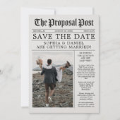Einzigartiger Zeitungsvergnügungspass Save The Date (Vorderseite)