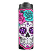 Einzigartiger Zuckerschädel Thermosbecher (Vorderseite)