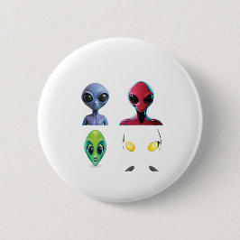 Einzigartiges 3D-Alien-Design Button