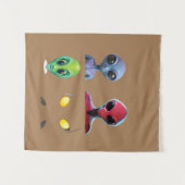 Einzigartiges 3D-Alien-Design Wandteppich (Vorderseite (Horizontal))