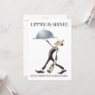 Einzigartiges Abendessen / Ansammlung Einladung