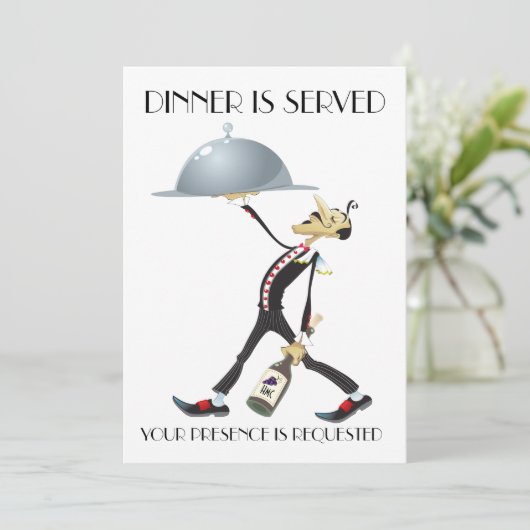 Einzigartiges Abendessen / Ansammlung Einladung (Stehend Vorderseite)