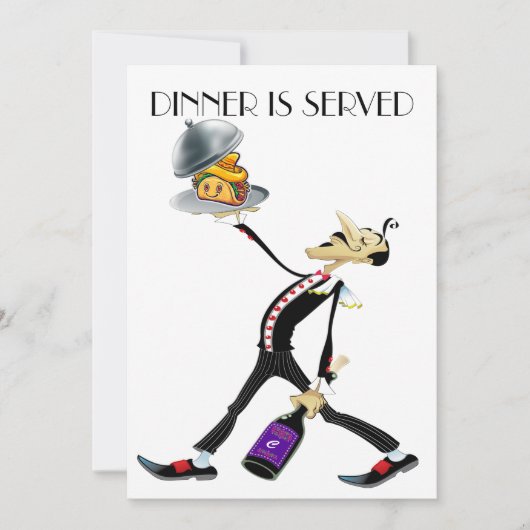 Einzigartiges Abendessen / Ansammlung Version 2 Ei Einladung (Vorderseite)