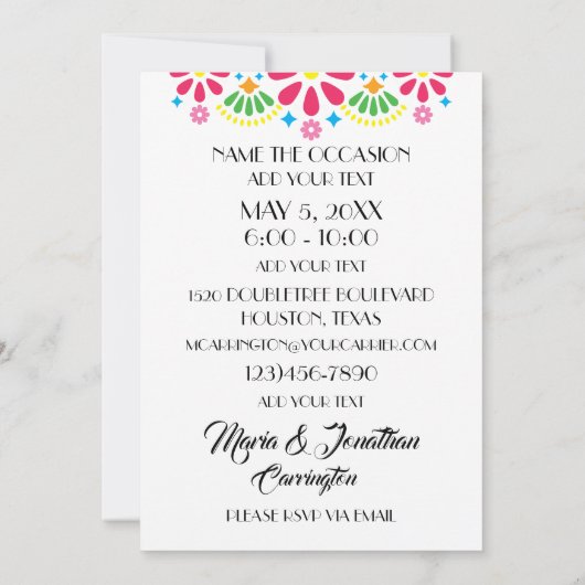 Einzigartiges Abendessen / Ansammlung Version 2 Ei Einladung (Rückseite)