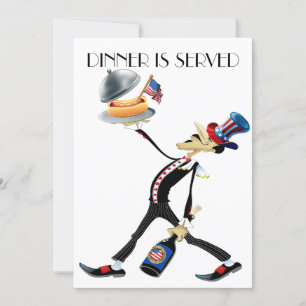 Einzigartiges Abendessen / Ansammlung Version 3 Ei Einladung