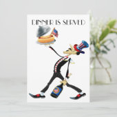 Einzigartiges Abendessen / Ansammlung Version 3 Ei Einladung (Stehend Vorderseite)