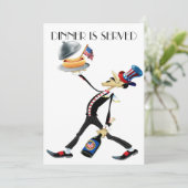 Einzigartiges Abendessen / Ansammlung Version 3 Ei Einladung (Stehend Vorderseite)