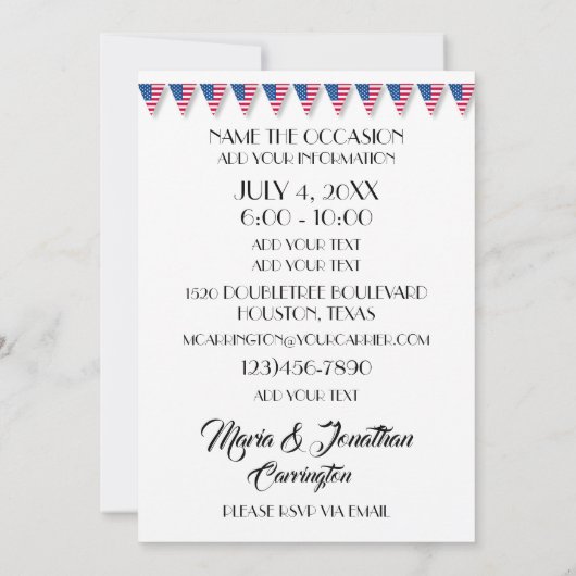 Einzigartiges Abendessen / Ansammlung Version 3 Ei Einladung (Rückseite)