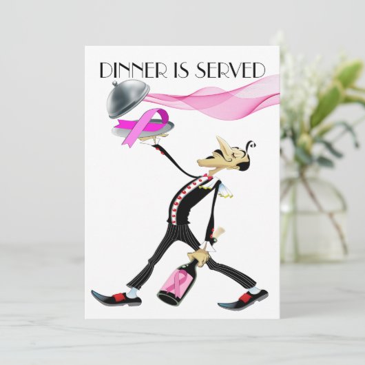 Einzigartiges Abendessen / Ansammlung Version 5 Ei Einladung (Stehend Vorderseite)