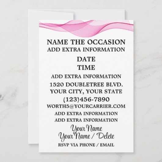 Einzigartiges Abendessen / Ansammlung Version 5 Ei Einladung (Rückseite)