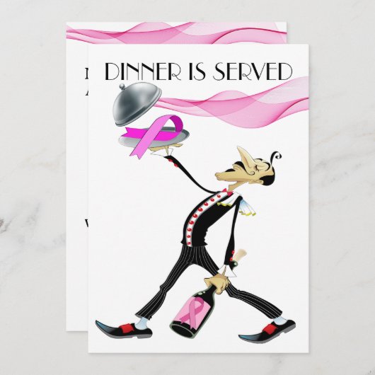 Einzigartiges Abendessen / Ansammlung Version 5 Ei Einladung (Vorne/Hinten)