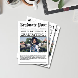 Einzigartiges Abschluss Newspaper High School Foto Einladung
