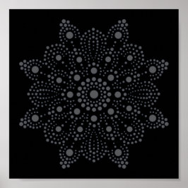 Einzigartiges Abstrakt Art Mandala Template Poster