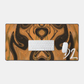 Einzigartiges Abstrakt-braunes Marmorflüssiges Schreibtischunterlage (Tastatur & Maus)