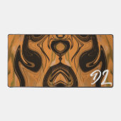 Einzigartiges Abstrakt-braunes Marmorflüssiges Schreibtischunterlage (Vorderseite)