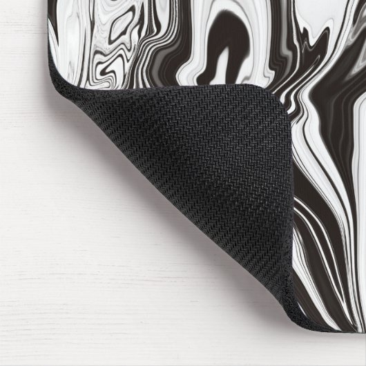Einzigartiges Abstraktes B&W-Marmormousepad Mousepad (Ecke)