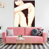 Einzigartiges Abstraktes digitales Portrait einer Leinwanddruck (Insitu (Wohnzimmer))