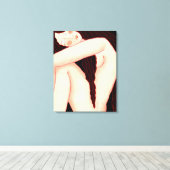 Einzigartiges Abstraktes digitales Portrait einer Leinwanddruck (Insitu (Holzboden))