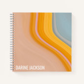 Einzigartiges Abstraktes Farbmonogramm Notizblock (Vorderseite)