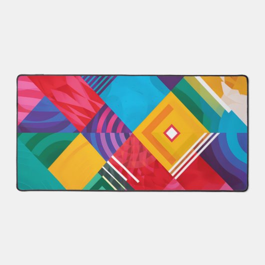 Einzigartiges Abstraktes geometrisches Muster Schreibtischunterlage (Vorderseite)